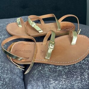 Prima Donna Metallic Gold Sandals